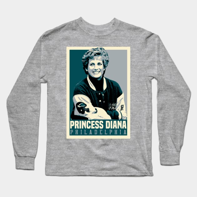 Princess Diana - Philadelphia Eagles Fan Long Sleeve T-Shirt by mia_me